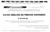 CA-623 ANÁLISIS DE PRECIOS UNITARIOS