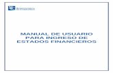 MANUAL DE USUARIO PARA INGRESO DE ESTADOS FINANCIEROS