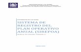 SISTEMA DE REGISTRO DEL PLAN OPERATIVO ANUAL (SIREPOA)