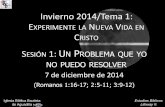 Invierno 2014/Tema 1: EXPERIMENTE LA NUEVA V CRISTO