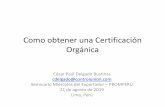 Como obtener una Certificación Orgánica - Gobierno del Perú