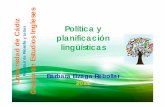 Política y planificación lingüísticas