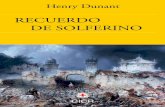 H. Dunant RECUERDO DE SOLFERINO