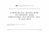 OPERACIÓN DE TORRE DE DESTILACIÓN AL VACÍO