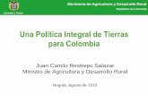 Una Política Integral de Tierras para Colombia