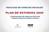 FACULTAD DE CIENCIAS SOCIALES PLAN DE ESTUDIOS 2009
