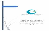 MANUAL DE GESTIÓN DE LA CALIDAD BAJO LA NORMA ISO 9001 de …