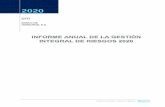 INFORME ANUAL DE la gestiÓn integral de RIESGOS 2020