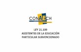 LEY 21.109 ASISTENTES DE LA EDUCACIÓN PARTICULAR …
