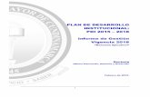 PLAN DE DESARROLLO INSTITUCIONAL: PDI 2015 2018 Informe …