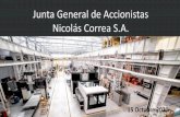 Junta General de Accionistas Nicolás Correa S.A.