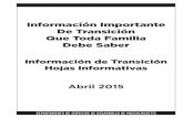 Información de Transición Hojas Informativas