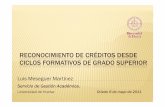 RECONOCIMIENTO DE CRÉDITOS DESDE CICLOS FORMATIVOS DE ...