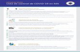 Lista de control de COVID-19 en MA - QCC