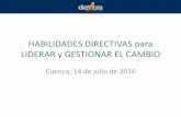 HABILIDADES DIRECTIVAS para LIDERAR y GESTIONAR EL CAMBIO
