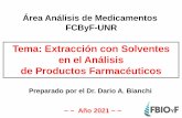 Tema: Extracción con Solventes en el Análisis de Productos ...