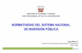 NORMATIVIDAD DEL SISTEMA NACIONAL DE INVERSIÓN P ÚBLICA
