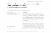 Partidos y democracia en Argentina. - UNLa