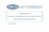 Memoria Curso Académico 2020-2021 Secretaría General