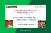 Promoción y estrategias para la planificación de siembras