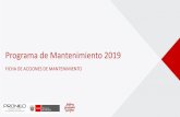 Programa de Mantenimiento 2019 - ugelnasca.gob.pe
