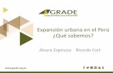 Expansión urbana en el Perú ¿Qué sabemos?