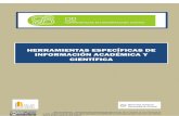HERRAMIENTAS ESPECÍFICAS DE INFORMACIÓN ACADÉMICA Y …