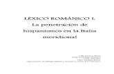 LÉXICO ROMÁNICO I: La penetración de hispanismos en la ...