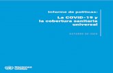 La COVID-19 y la cobertura sanitaria universal