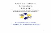 Guía de Estudio Literatura I, II y III.