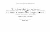 Traducció de textos normatius anglès-valencià: anàlisi i ...
