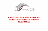 CATÁLOGO INSTITUCIONAL DE PUESTOS CON INDICADORES …