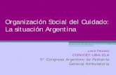 Organización Social del Cuidado: La situación Argentina