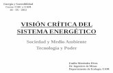 VISIÓN CRÍTICA DEL SISTEMA ENERGÉTICO