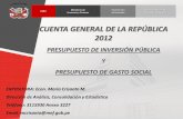 CUENTA GENERAL DE LA REPÚBLICA 2012 - mef.gob.pe