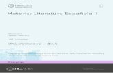 Materia: Literatura Española II