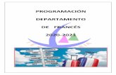 PROGRAMACIÓN DEPARTAMENTO DE FRANCÉS 2020-2021