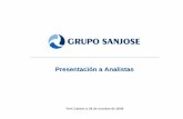 Presentación a Analistas - GRUPO SANJOSE