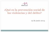 Qué es la prevención social de las violencias y del delito?