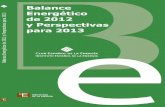 Balance Energético de 2012 y Perspectivas B para 2013 e
