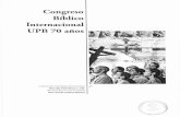 Congreso Bíblico Internacional UPB 70 años