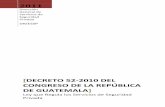 Decreto 52-2010 del congreso de la república de guatemala
