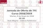 Presentación Jornada de Oferta de TFE Curso 2018/2019
