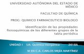 UNIDAD I UA: Química Inorgánica 2018A M EN C.A. CARLOS ...