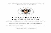 PRIMERA PRUEBA - Universidad de Granada