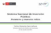 Sistema Nacional de Inversión Pública: Avances y nuevos retos