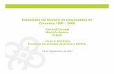 Estimación del Número de Desplazados en Colombia 1996 – …