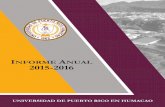 1 | Informe Anual UPRH 2015-2016 - upr.edu