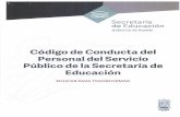 Código de Conducta del Personal del Servicio Público de la ...