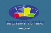 RANKING DE LA GESTIÓN MUNICIPAL 2016